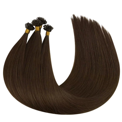 K Tip Hair Professional Virgin Hair Extensions Dark Brown #4