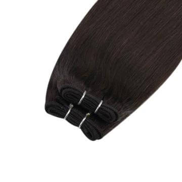 Virgin Machine Hair Weft Sew In Weft Human Hair Bundles Darkest Brown(#2)