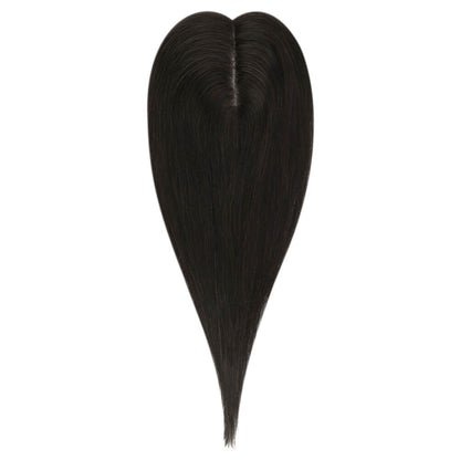 3*5inch Mono Hair Topper Remy Human Hair Natural Black (#1B)