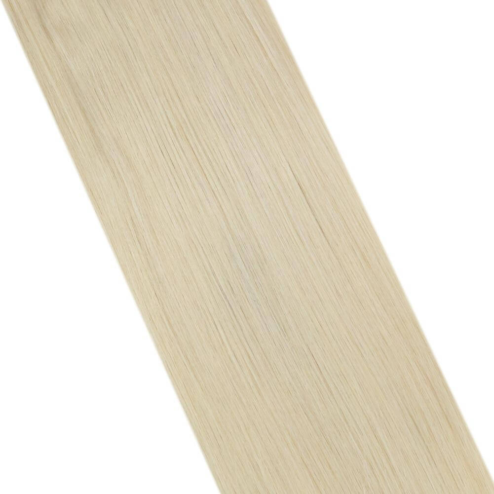 Remy Clip In Brazilian Human Hair Extension Platinum Blonde(#60)