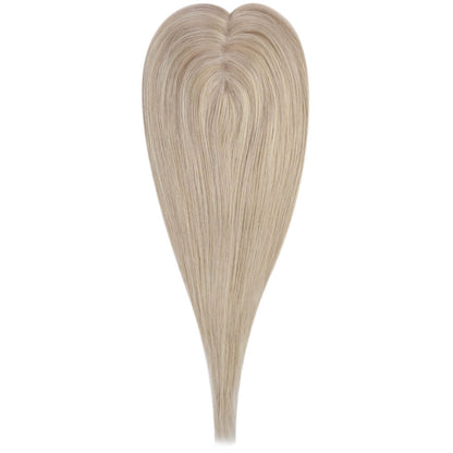 3*5inch Hair Topper For Women Remy Hair Highlight Blonde (#18P613)