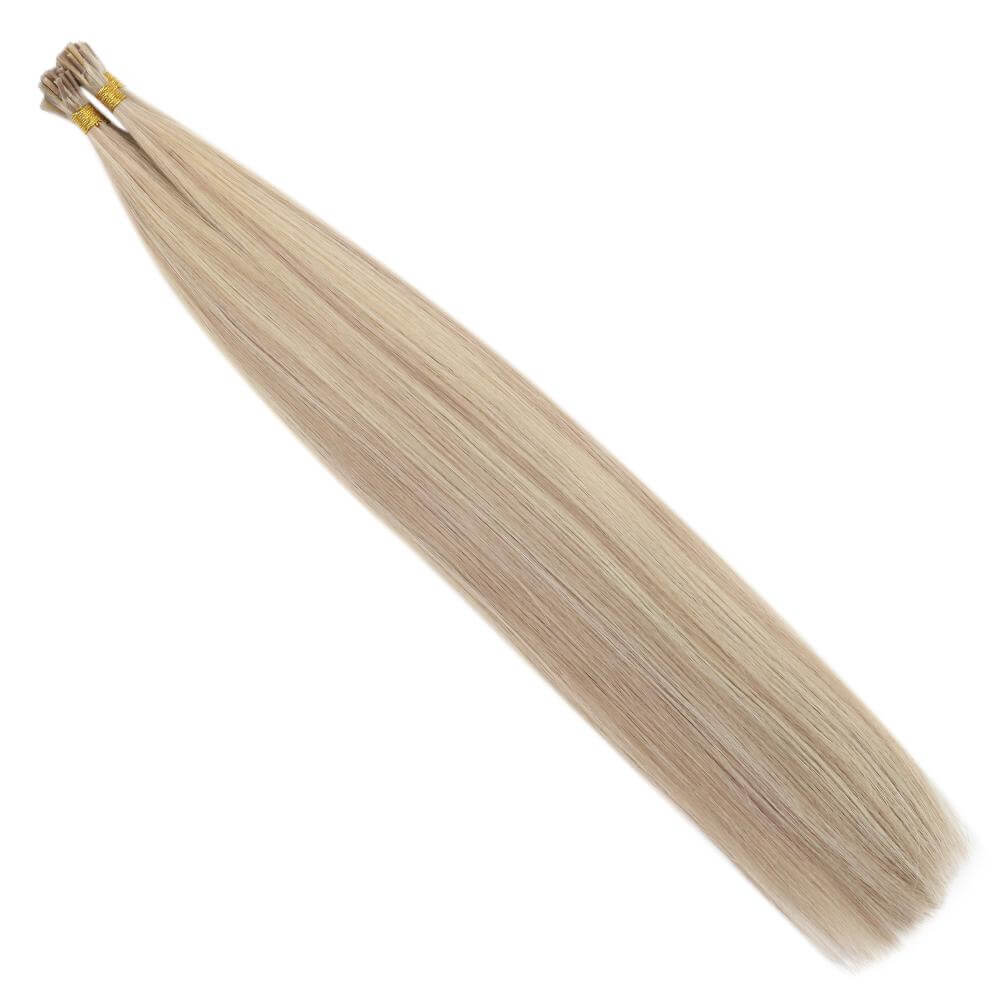 Virgin I Tip Hair Extensions Premium Brazilian Straight Hair Highlight(#18P613)