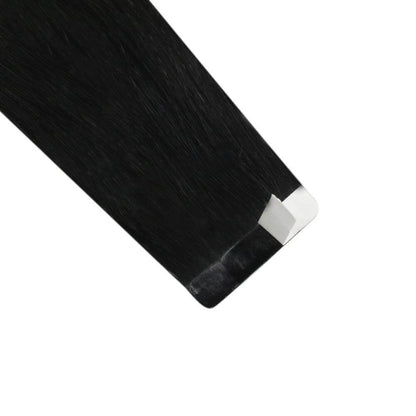 [US]Virgin Tape In Hair Raw Hair Extension Moresoo Human Natural Hair Jet Black (#1)
