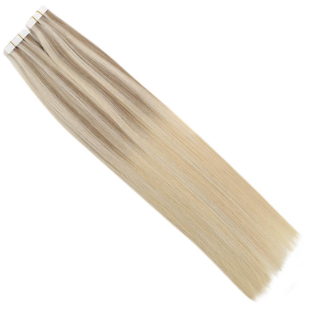 [US]Virgin Tape Brazilian Human Hair Extensions Balayage(#18/22/60)