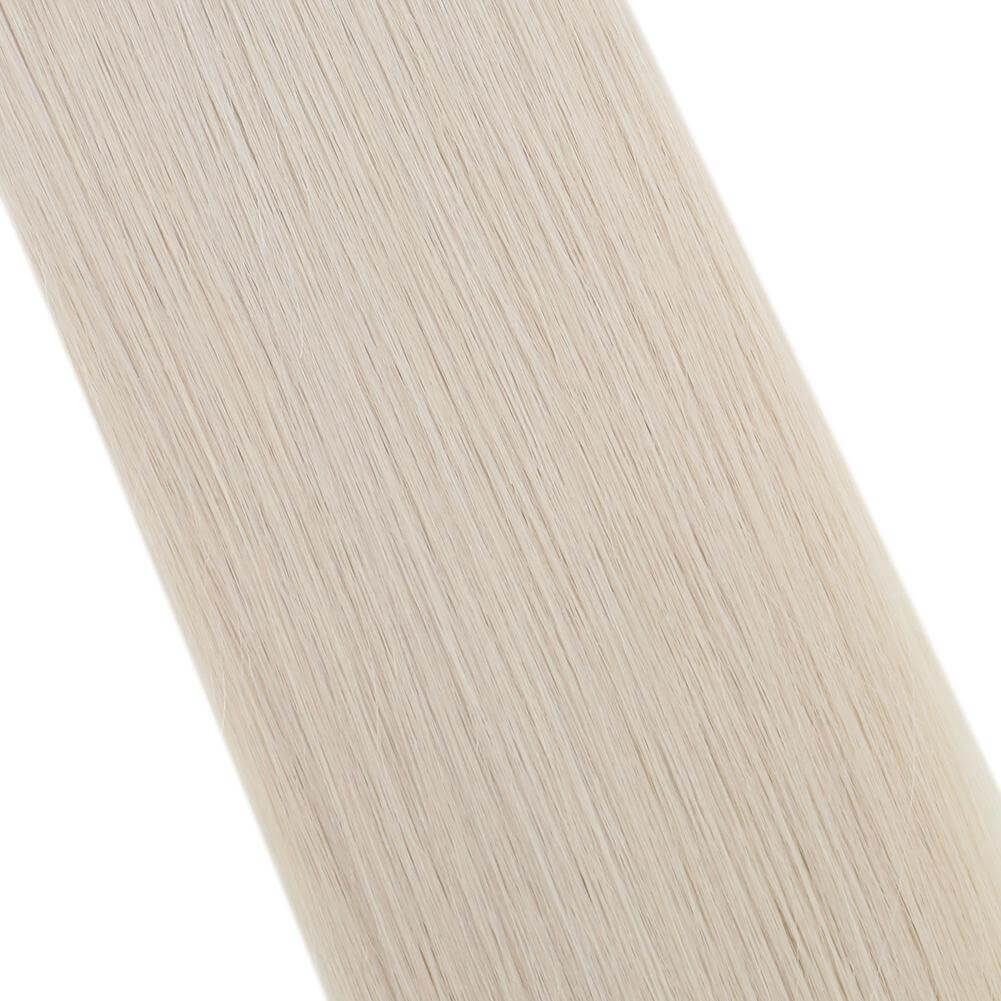 Virgin I Tip Human Brazilian Straight Hair Extensions Bleach Blonde (#1000)