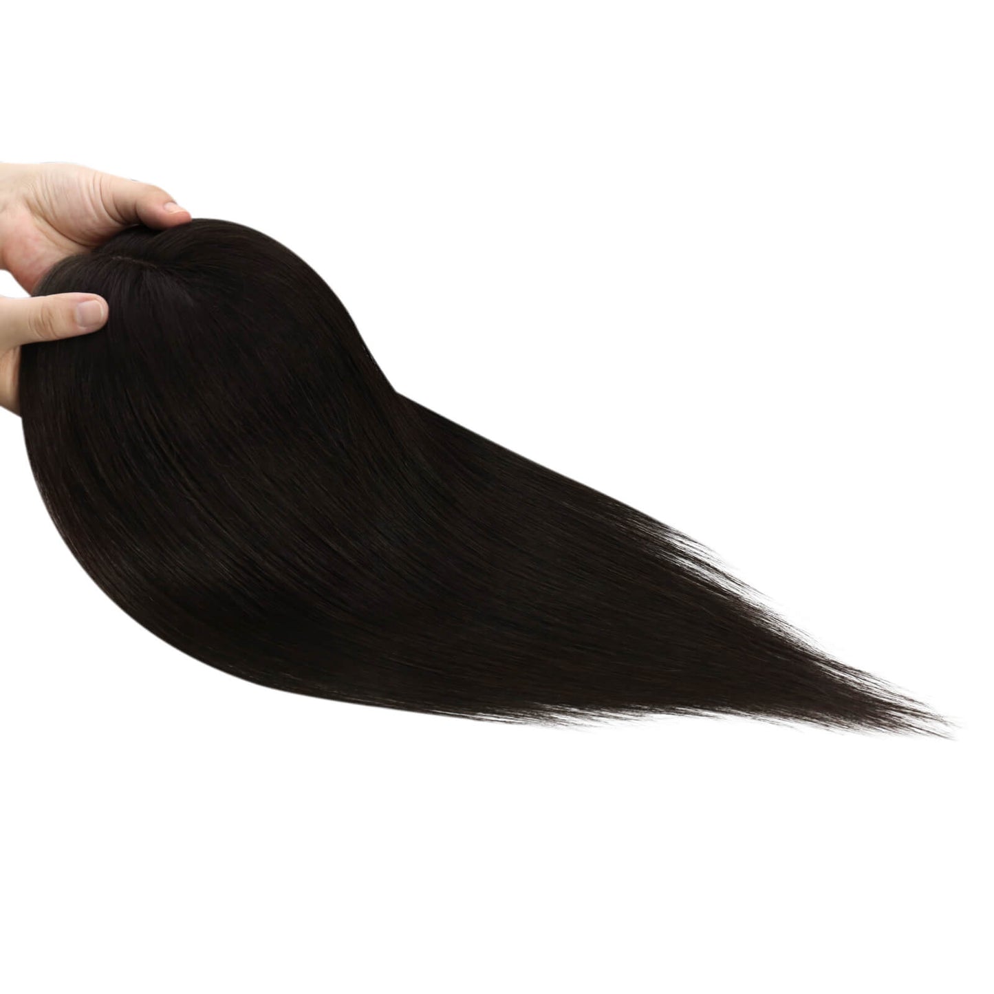 Real Hair Topper 100% Virgin Human Hair Natural Black #1B