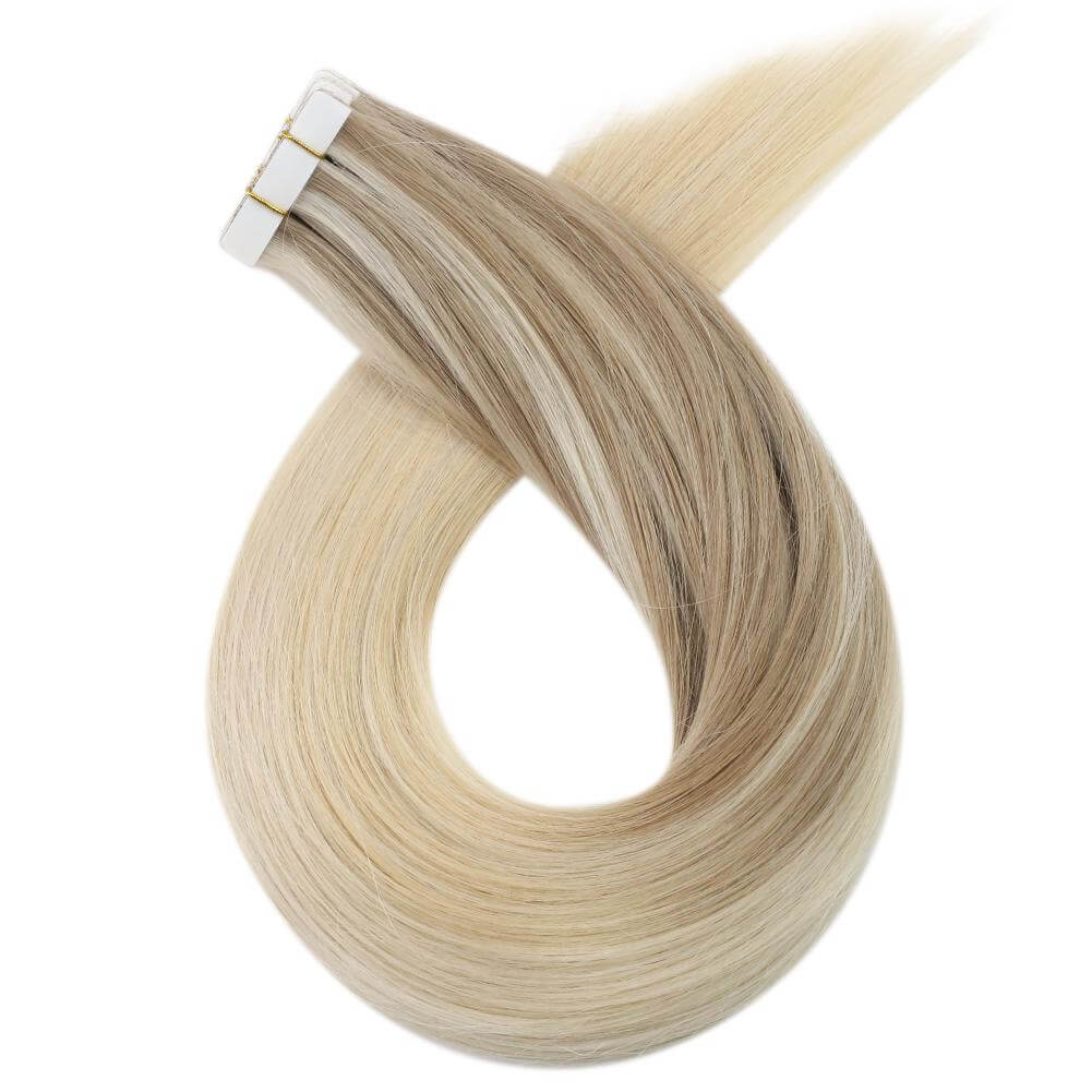 [US]Virgin Tape Brazilian Human Hair Extensions Balayage(#18/22/60)