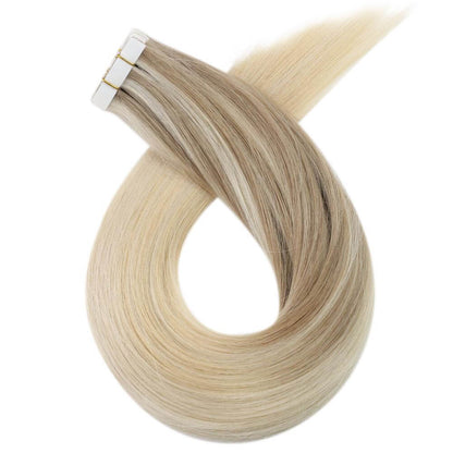 [US]Virgin Tape Brazilian Human Hair Extensions Balayage(#18/22/60)