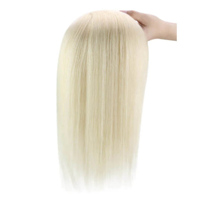 Clip In Hair Topper Real Human Hair 5"*5" Base Platinum Blonde(#60)
