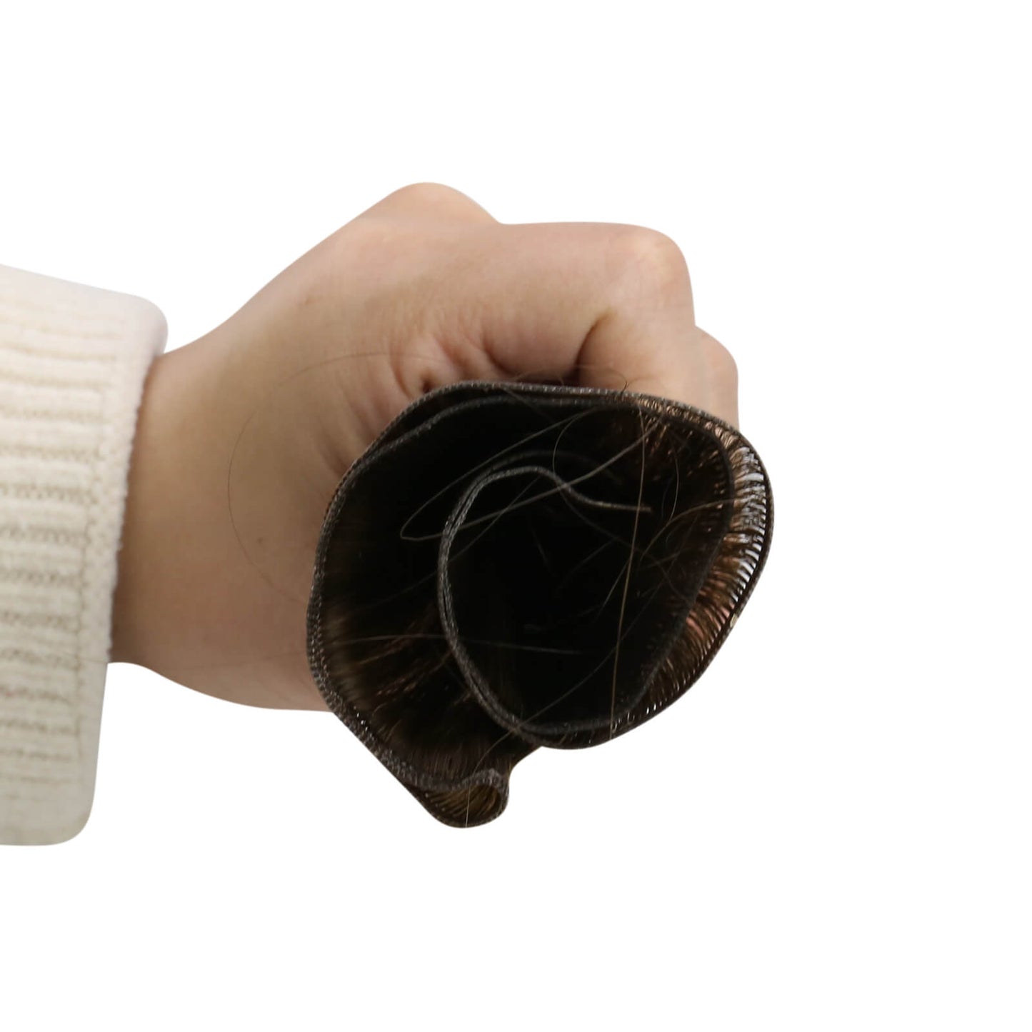 Virgin Invisible Genius Weft Human Hair Extensions Balayage Brown (#DU)