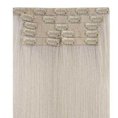 Virgin Clip in Human Hair Extensions Professional Hair Extensions Blonde #1000