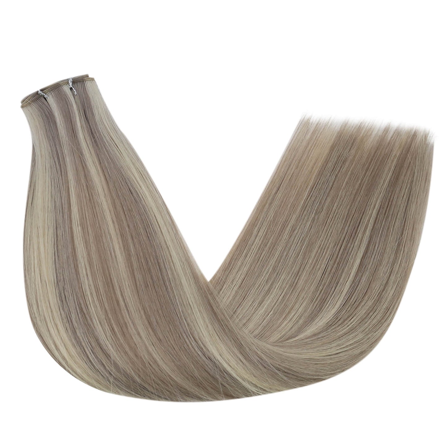 Virgin Invisible Genius Weft Highlight Blonde Human Hair Bundles  (#19P60)