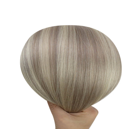 Virgin Invisible Genius Weft Highlight Blonde Human Hair Bundles  (#19P60)