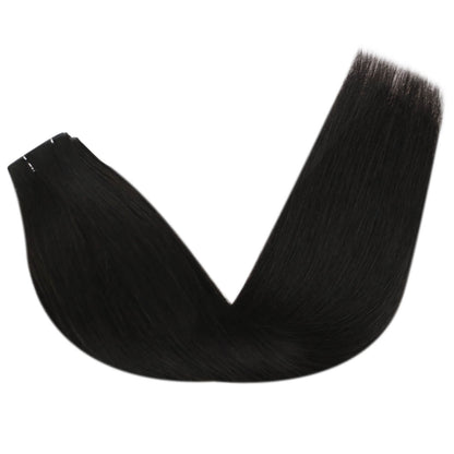 Virgin Bundles Invisible Genius Weft Brazilian Human Hair Off Black (#1B)