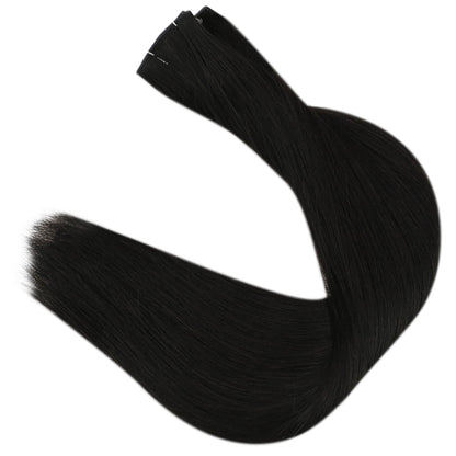 Virgin Bundles Invisible Genius Weft Brazilian Human Hair Off Black (#1B)