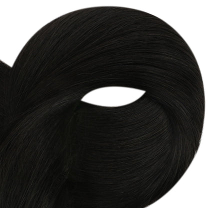 Virgin Bundles Invisible Genius Weft Brazilian Human Hair Off Black (#1B)