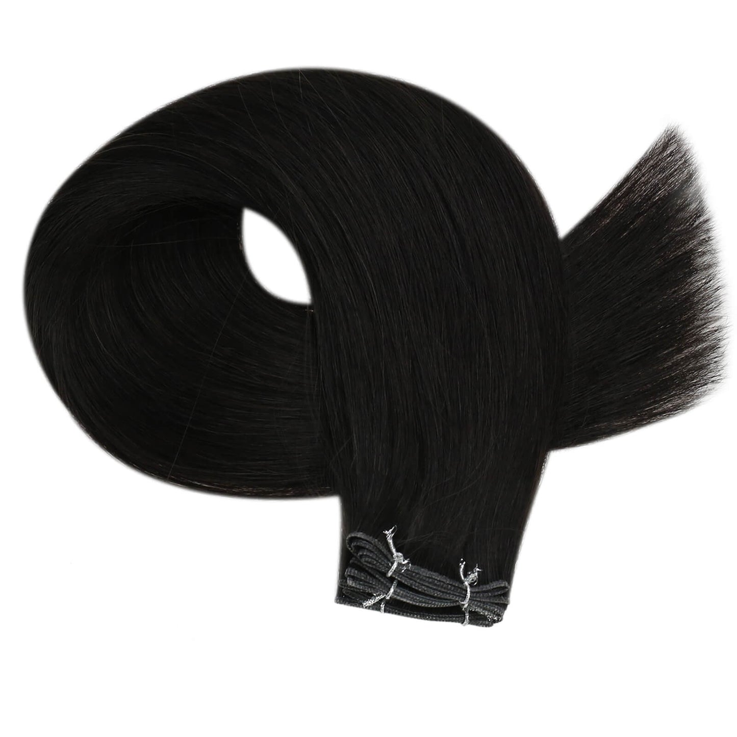 Virgin Bundles Invisible Genius Weft Brazilian Human Hair Off Black (#1B)