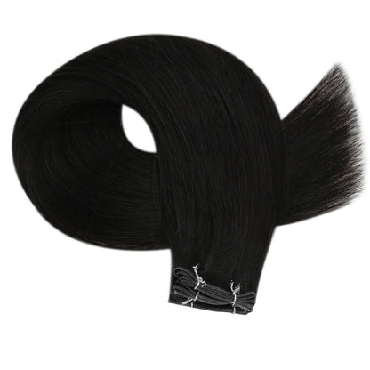 Virgin Bundles Invisible Genius Weft Brazilian Human Hair Off Black (#1B)