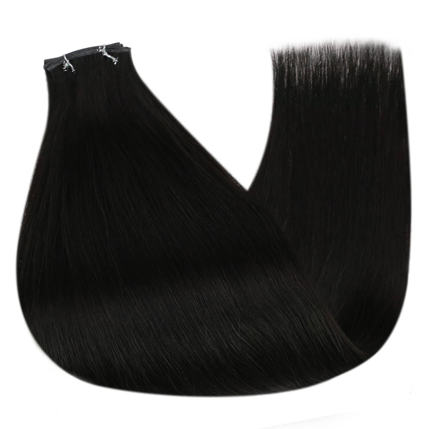 Virgin Bundles Invisible Genius Weft Brazilian Human Hair Off Black (#1B)