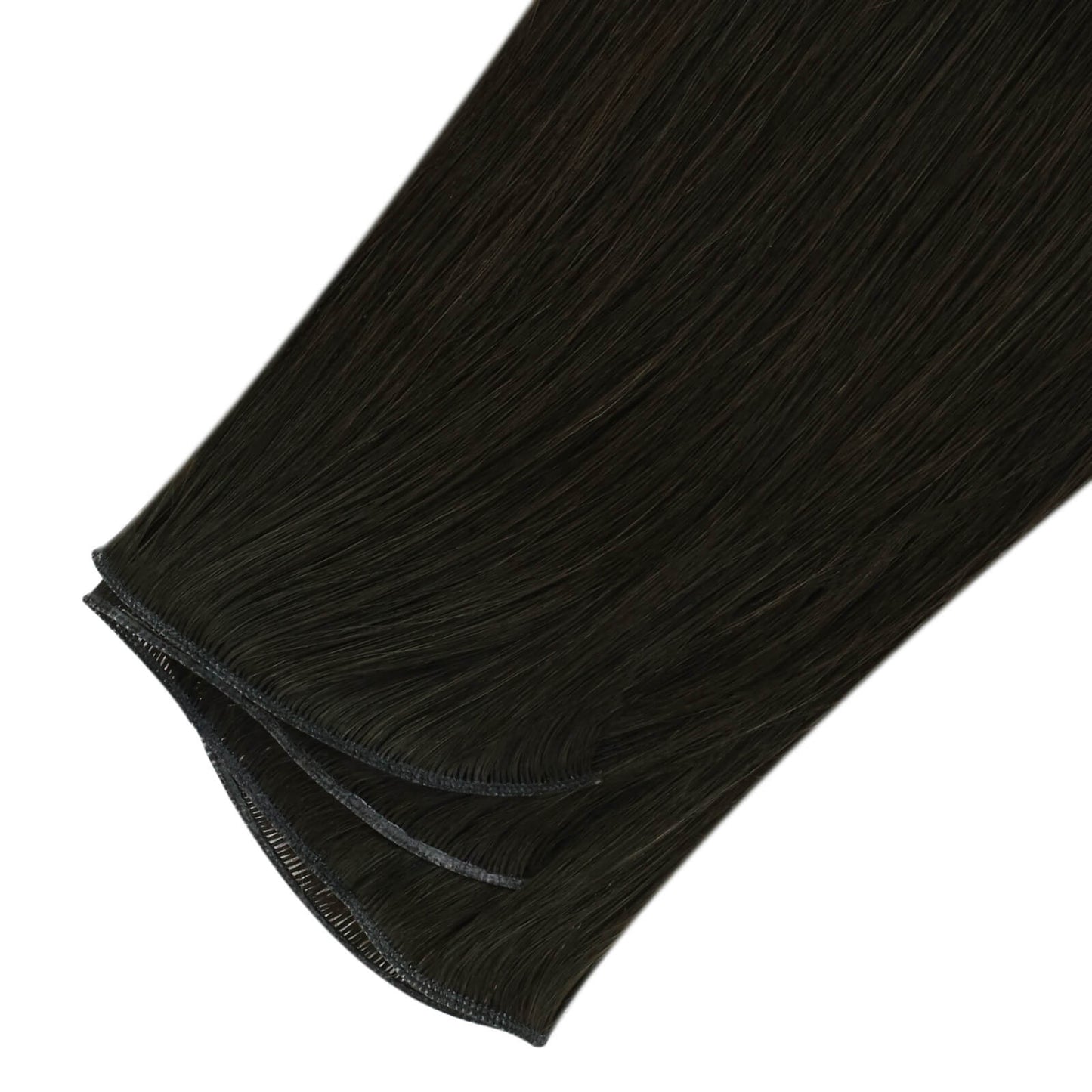 Weft Hair Virgin Invisible Genius Weft Brazilian Human Bundles Dark Brown (#2)