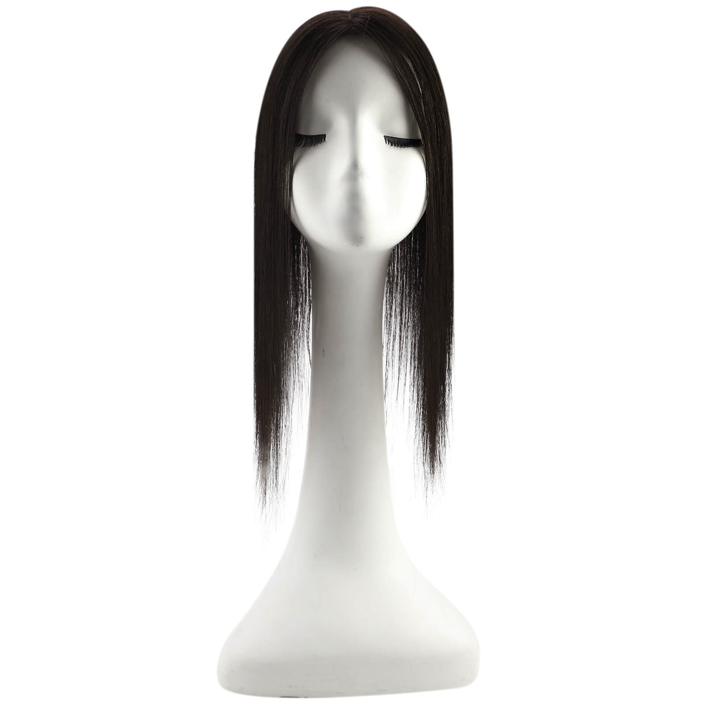 Real Hair Topper 100% Virgin Human Hair Natural Black #1B