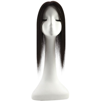 Real Hair Topper 100% Virgin Human Hair Natural Black #1B
