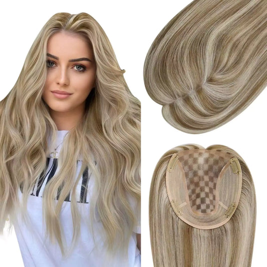 Hair Topper Virgin Natural Hair Topper Highlight Color #P8/60