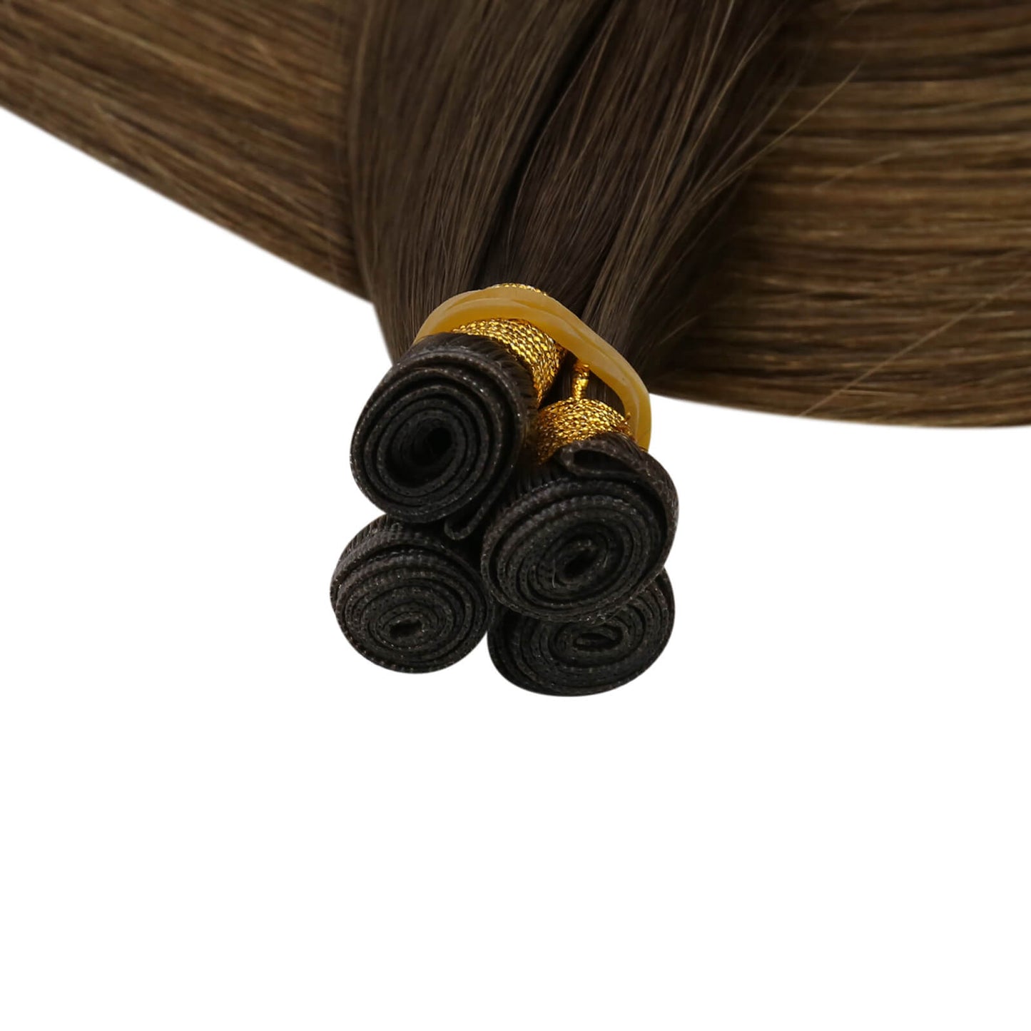 Virgin Invisible Genius Weft Human Hair Extensions Balayage Brown (#DU)