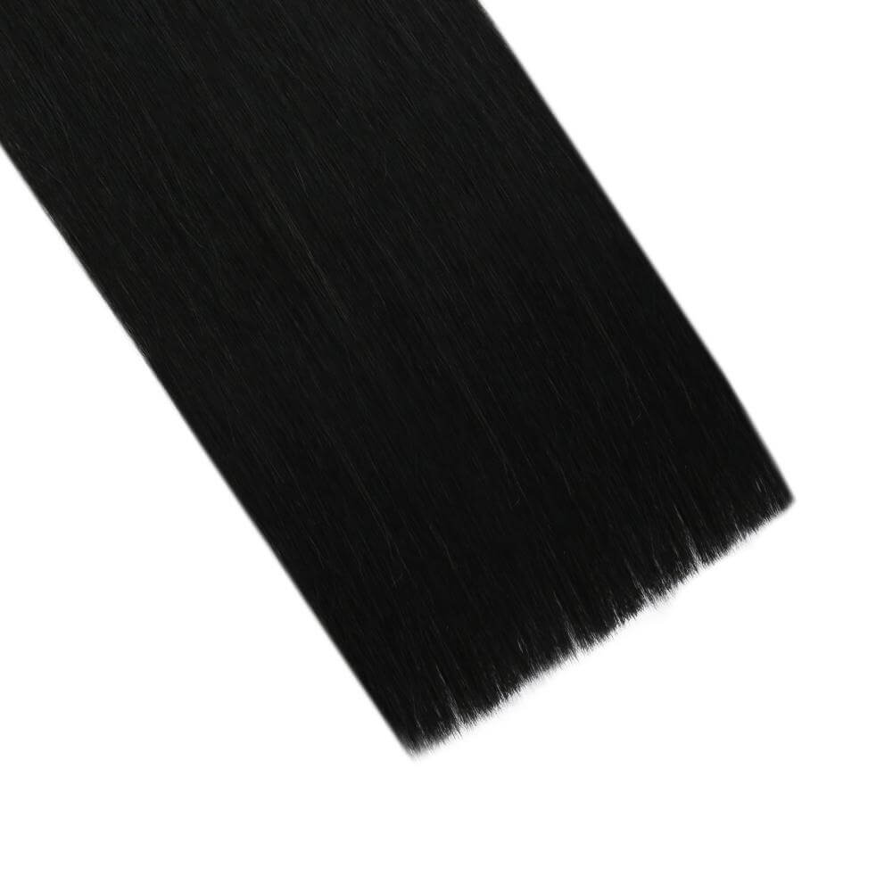[US]Virgin Tape In Hair Raw Hair Extension Moresoo Human Natural Hair Jet Black (#1)