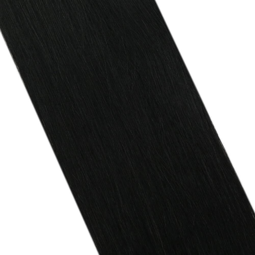 [US]Virgin Tape In Hair Raw Hair Extension Moresoo Human Natural Hair Jet Black (#1)