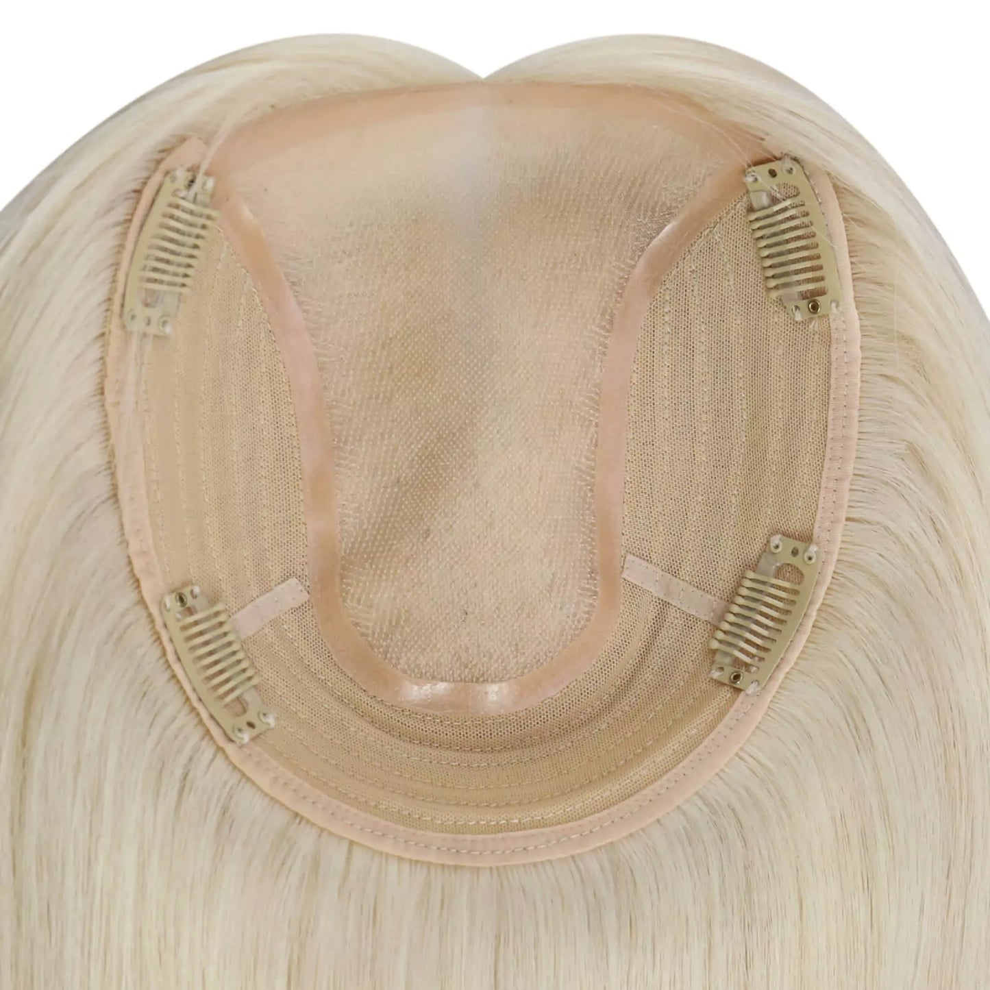 Virgin Hair Topper 6*7 inch Base Size Blonde Hair Topper #60