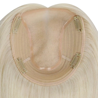 Virgin Hair Topper 6*7 inch Base Size Blonde Hair Topper #60