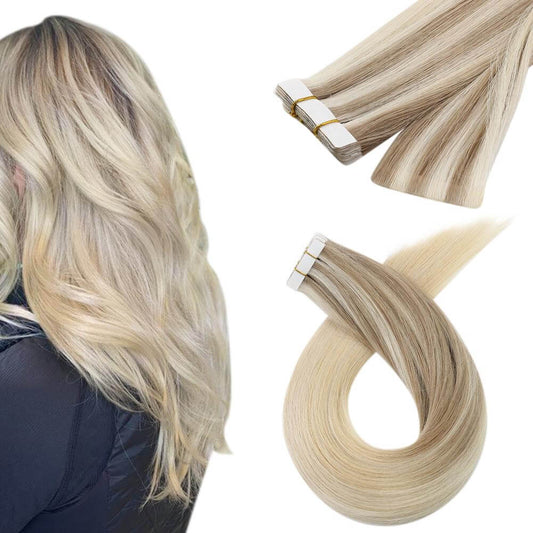 [US]Virgin Tape Brazilian Human Hair Extensions Balayage(#18/22/60)